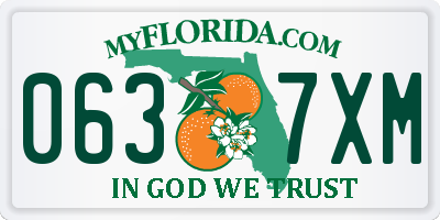 FL license plate 0637XM