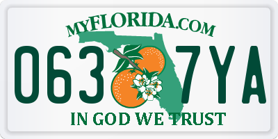FL license plate 0637YA