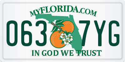 FL license plate 0637YG