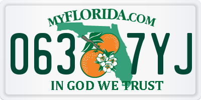 FL license plate 0637YJ