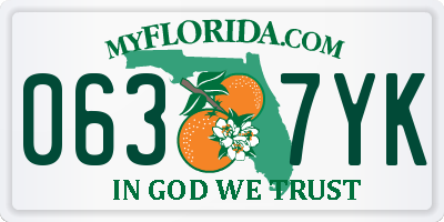 FL license plate 0637YK