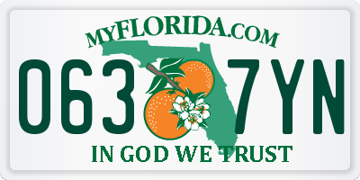 FL license plate 0637YN
