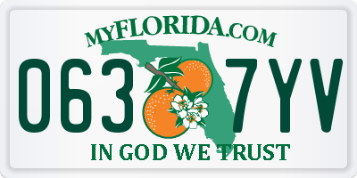 FL license plate 0637YV