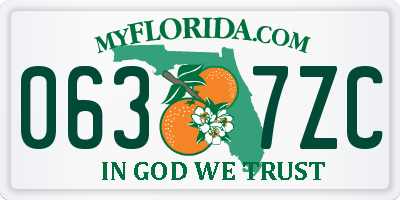 FL license plate 0637ZC