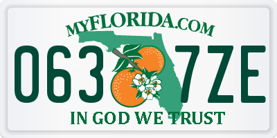FL license plate 0637ZE