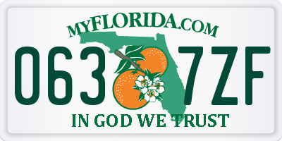 FL license plate 0637ZF