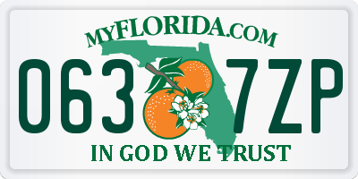 FL license plate 0637ZP