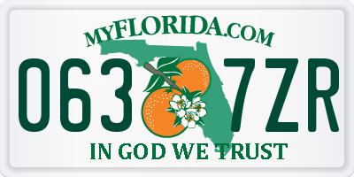 FL license plate 0637ZR