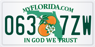 FL license plate 0637ZW