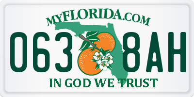 FL license plate 0638AH