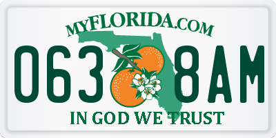 FL license plate 0638AM