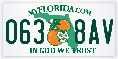 FL license plate 0638AV