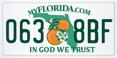 FL license plate 0638BF