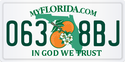 FL license plate 0638BJ