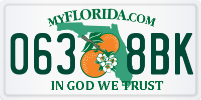 FL license plate 0638BK