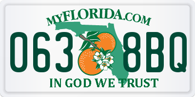 FL license plate 0638BQ