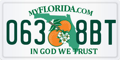 FL license plate 0638BT