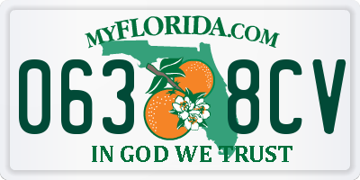FL license plate 0638CV