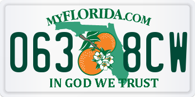 FL license plate 0638CW
