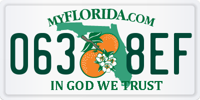 FL license plate 0638EF