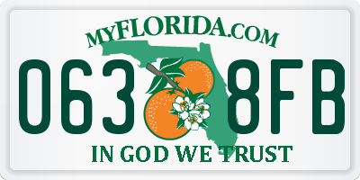 FL license plate 0638FB