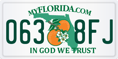 FL license plate 0638FJ