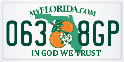 FL license plate 0638GP