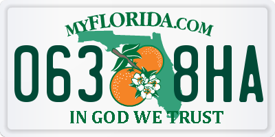 FL license plate 0638HA
