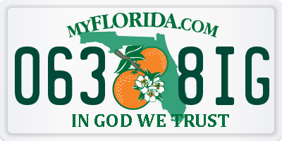 FL license plate 0638IG