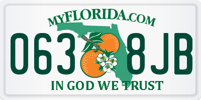 FL license plate 0638JB