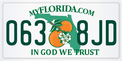 FL license plate 0638JD