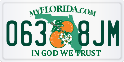 FL license plate 0638JM