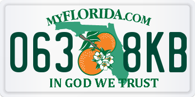 FL license plate 0638KB