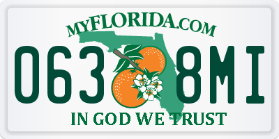 FL license plate 0638MI