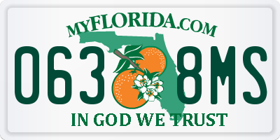 FL license plate 0638MS