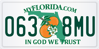 FL license plate 0638MU