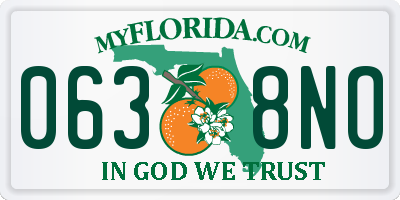 FL license plate 0638NO