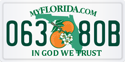 FL license plate 0638OB