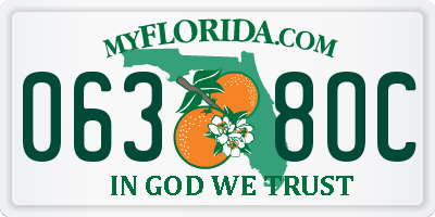 FL license plate 0638OC