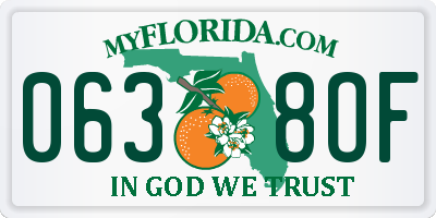 FL license plate 0638OF