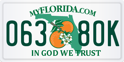 FL license plate 0638OK