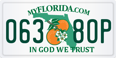 FL license plate 0638OP