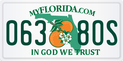 FL license plate 0638OS