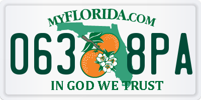 FL license plate 0638PA