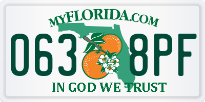 FL license plate 0638PF