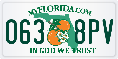 FL license plate 0638PV