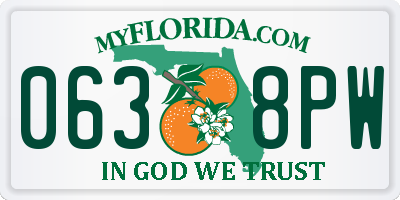 FL license plate 0638PW