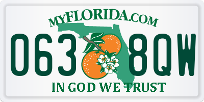 FL license plate 0638QW