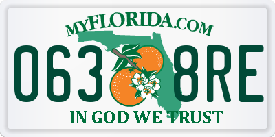 FL license plate 0638RE