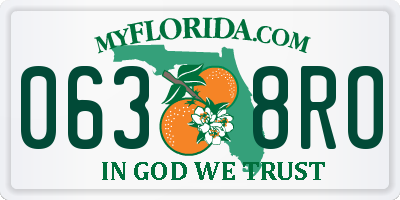 FL license plate 0638RO